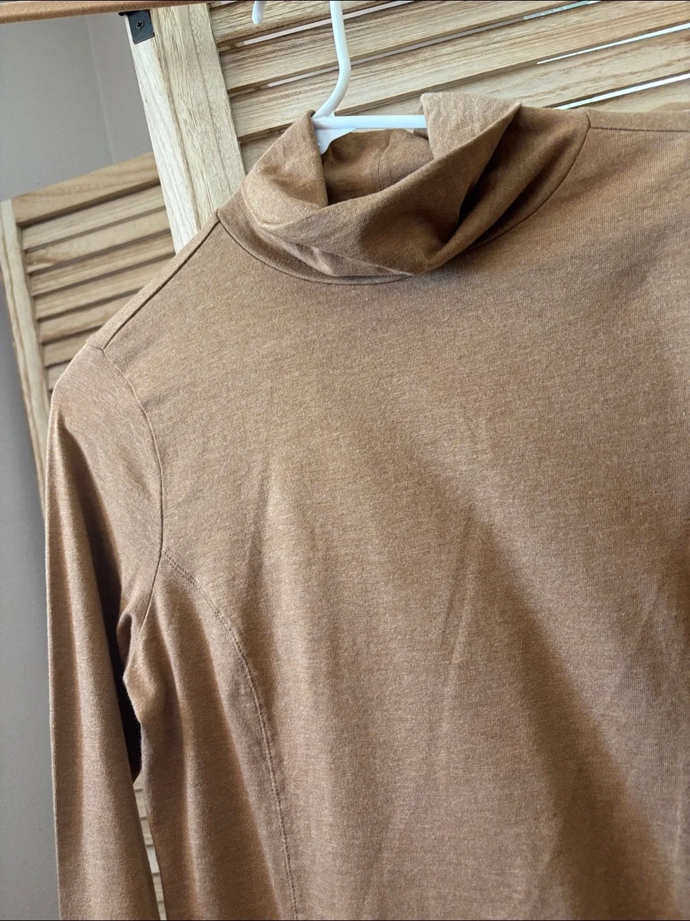 Coldwater Creek Camel Turtleneck Long Sleeve Top XS - Picture 2 of 4